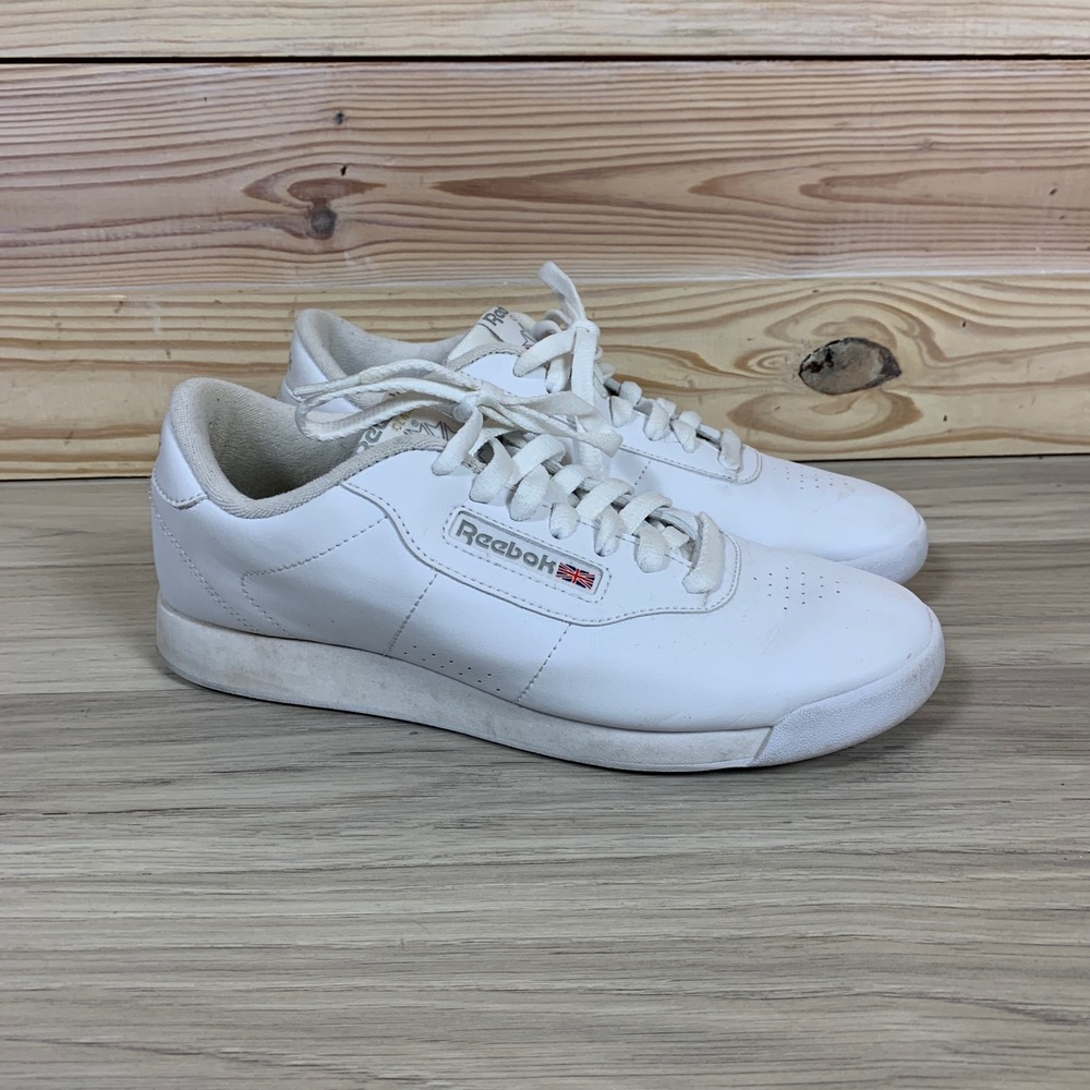 Reebok Princess Sneakers Womens 8.5 White Classic Low Top Walking Shoes